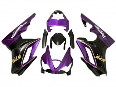 Carenagens Moto Triumph Daytona 675 Triple 2009-2012 - Roxo Ouro Preto Brilhante