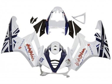 Carenagens Moto Triumph Daytona 675 Triple 2009-2012 - Branco Azul Escuro