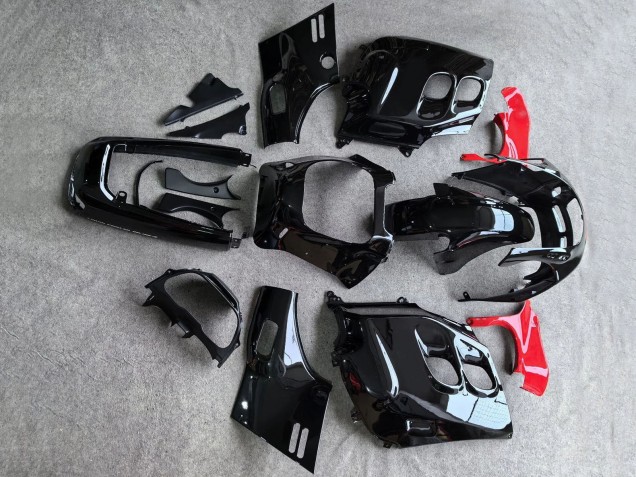 Carenagens Moto Honda CBR1000F Hurricane 1987-1988 - Preto Brilhante Vermelho