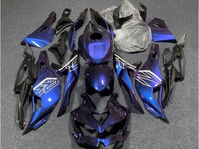 Carenagens Moto Kawasaki ZX4R ZX-4RR 2019-2025 - Roxo Azul Gradiente