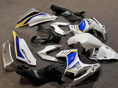 Carenagens Moto Honda ADV160 2022-2024 - Branco Azul Amarelo HRC