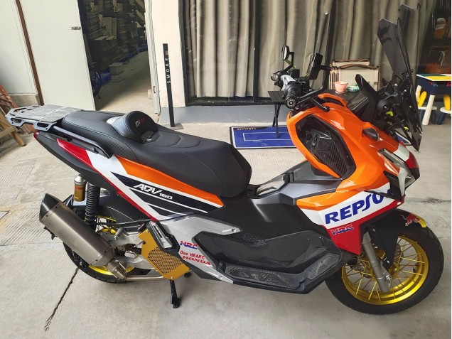Carenagens Moto Honda ADV160 2022-2024 - Laranja Branco Vermelho Azul Repsol Red Bull