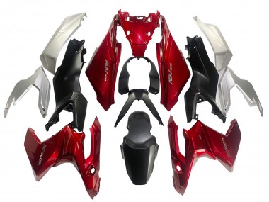 Carenagens Moto Honda ADV160 2022-2024 - Prata Vermelho Preto Fosco