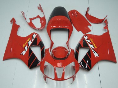 Kits Carenagem Moto Honda VTR1000 2000-2006 - Vermelho Preto Brilhante Listra