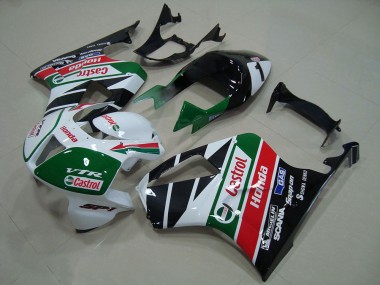 Carenagem Moto Honda VTR1000 2000-2006 - Branco Vermelho Verde Preto Brilhante Castrol