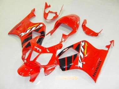 Carenagem Moto Honda VTR1000 2000-2006 - Vermelho Preto Brilhante Listra