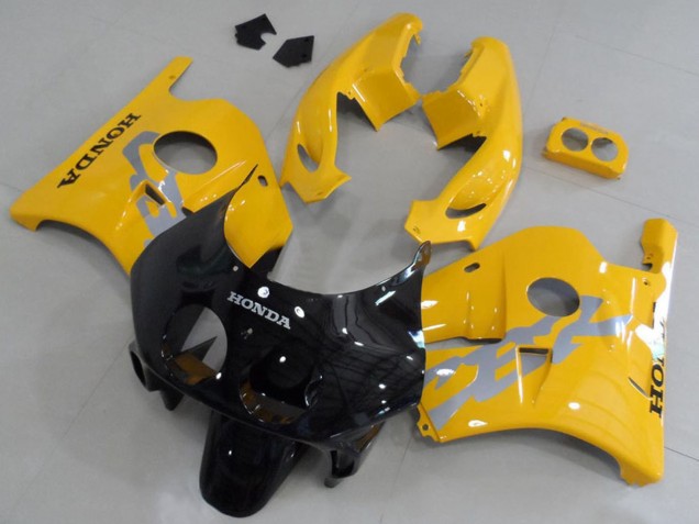 Kits Carenagem Moto Honda CBR250RR MC22 1990-1998 - Amarelo Preto Brilhante