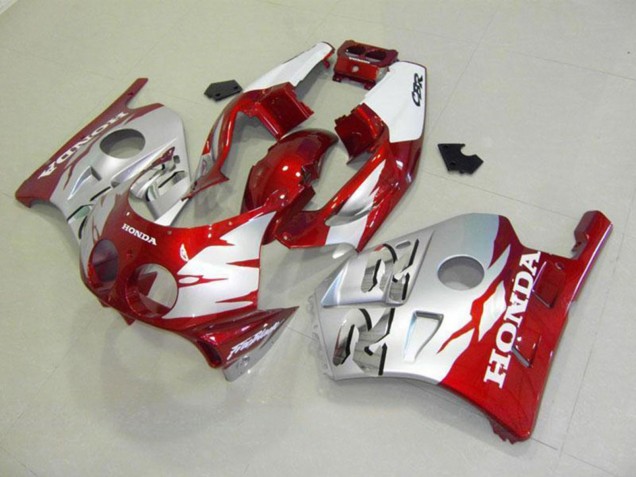 Carenagens Moto Honda CBR250RR MC22 1990-1998 - Prata Vermelho