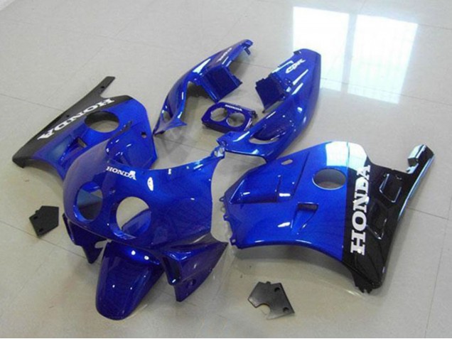 Carenagens Moto Honda CBR250RR MC22 1990-1998 - Azul Preto Brilhante Branco Decalques