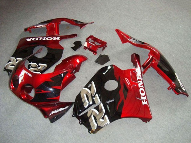 Carenagens Moto Honda CBR250RR MC22 1990-1998 - Vermelho Preto Brilhante