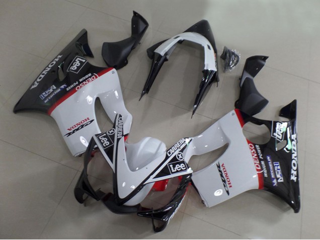 Carenagens Moto Honda CBR600 F4i 2001-2003 - Branco Vermelho Preto Brilhante Carrera Lee