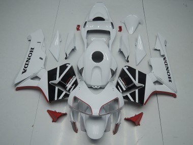 Carenagem Moto Honda CBR600RR 2003-2004 - Branco Preto Brilhante