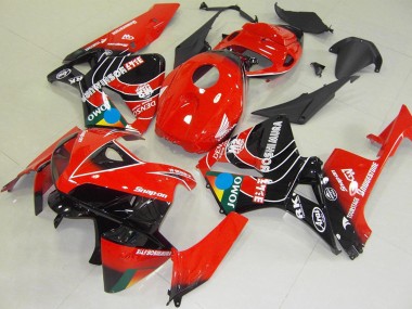 Carenagens Moto Honda CBR600RR 2005-2006 - Vermelho Azul Amarelo Preto Brilhante JOMO