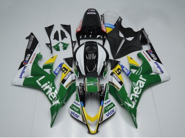 Carenagens Moto Honda CBR600RR 2007-2008 - Verde Branco Preto Brilhante Linhar