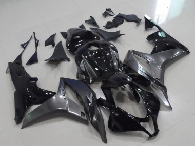 Carenagens Moto Honda CBR600RR 2007-2008 - Cinzento Preto Brilhante