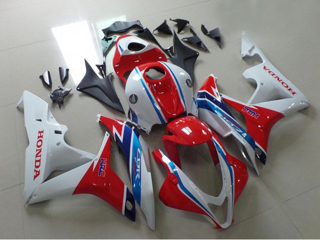 Carenagens Moto Honda CBR600RR 2007-2008 - Branco Vermelho Azul Claro HRC