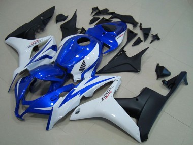 Carenagens Moto Honda CBR600RR 2007-2008 - Branco Azul Preto Fosco
