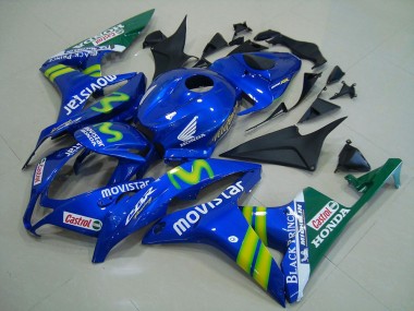 Carenagem Moto Honda CBR600RR 2007-2008 - Azul Verde MoviStar Castrol