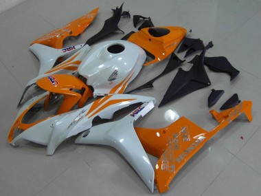 Carenagem Moto Honda CBR600RR 2007-2008 - Branco Laranja HRC