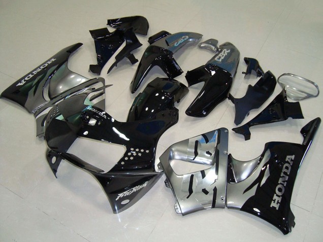 Carenagens Moto Honda CBR900RR 919 1998-1999 - Prata Preto Brilhante