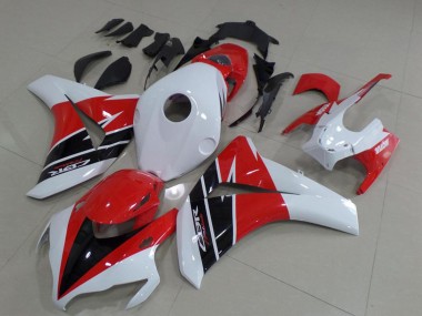 Kits Carenagens Moto Honda CBR1000RR 2008-2011 - Branco Vermelho Preto Brilhante