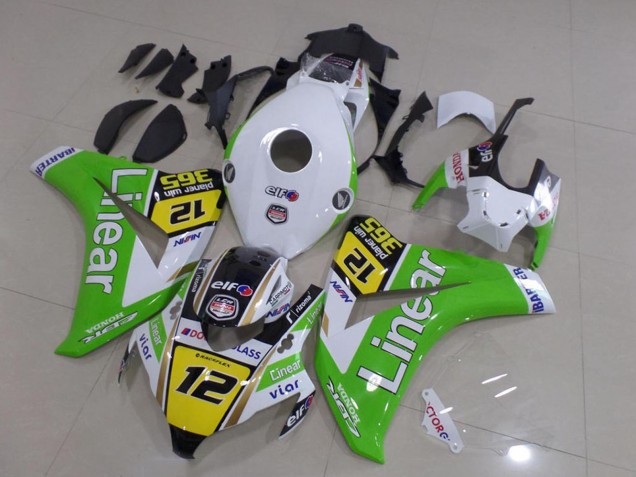 Carenagens Moto Honda CBR1000RR 2008-2011 - Branco Verde Amarelo Preto Brilhante Linhaar 12