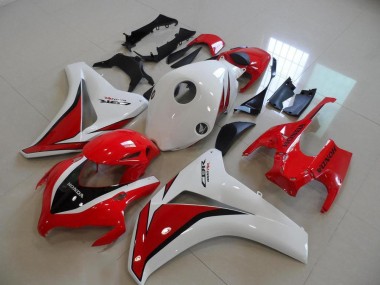 Carenagem Moto Honda CBR1000RR 2008-2011 - Branco Vermelho Preto Brilhante