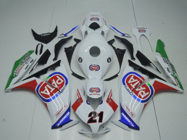 Carenagens Moto Honda CBR1000RR 2012-2016 - Branco Vermelho Azul Verde Pata 21