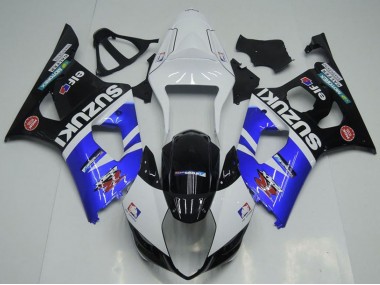 Carenagens Moto Suzuki GSXR 1000 2003-2004 - Branco Azul Preto Vermelho Elf