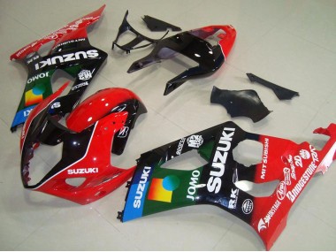Carenagens Moto Suzuki GSXR 1000 2003-2004 - Vermelho Preto Azul Verde JOMO Pepephone