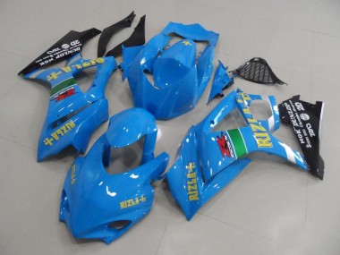 Carenagens Moto Suzuki GSXR 1000 2007-2008 - Azul Amarelo Preto Rizla Corrida