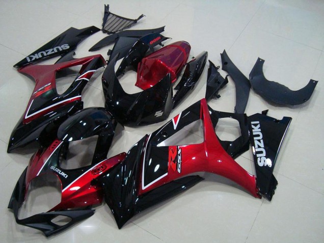 Carenagem Moto Suzuki GSXR 1000 2007-2008 - Vermelho Preto Brilhante
