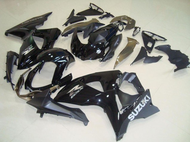 Carenagens Moto Suzuki GSXR 1000 2009-2016 - Preto Brilhante Preto Fosco OEM Estilo
