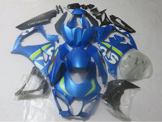 Carenagens Moto Suzuki GSXR 1000 2017-2024 - Azul Verde Limão Branco
