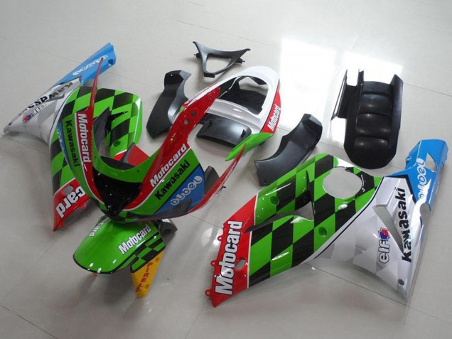 Carenagens Moto Kawasaki ZX6R 2003-2004 - Branco Vermelho Verde Azul Preto Motocard