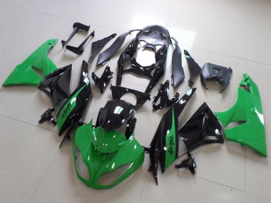 Carenagem Moto Kawasaki ZX6R 2009-2012 - Verde Preto Brilhante