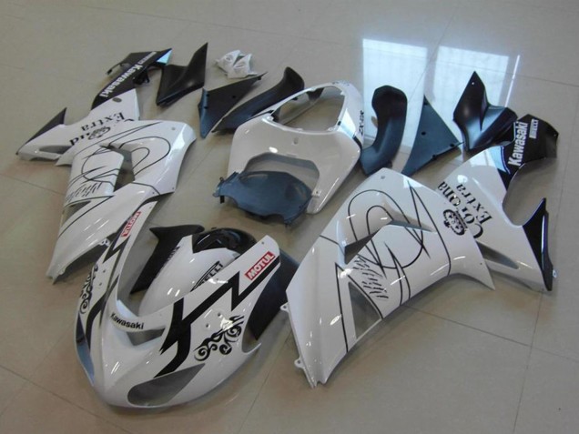 Carenagens Moto Kawasaki ZX10R 2006-2007 - Branco Preto Vermelho Motul Corona Extra
