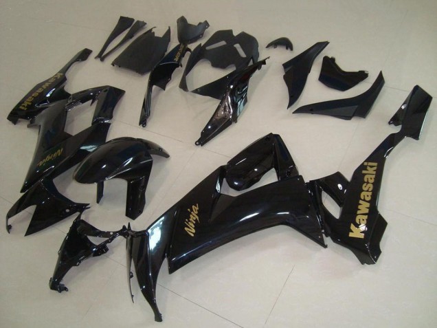 Carenagens Moto Kawasaki ZX10R 2008-2010 - Preto Brilhante Ouro Decal