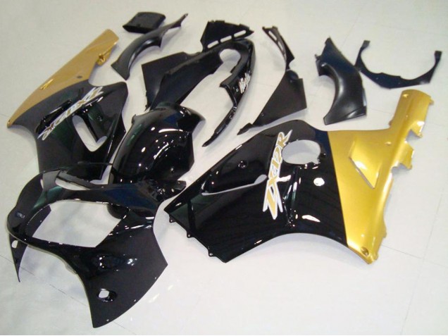 Carenagens Moto Kawasaki ZX12R 2000-2001 - Preto Brilhante Ouro