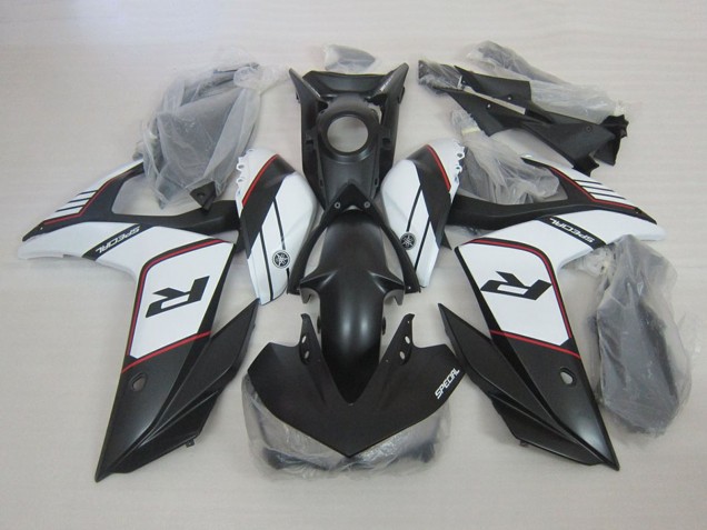 Carenagens Moto Yamaha YZF R3 2015-2018 - Branco Preto Fosco