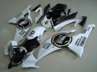 Carenagens Moto Yamaha YZF R6 2008-2016 - Branco Preto Brilhante Lucky Strike Motul Michelin 34