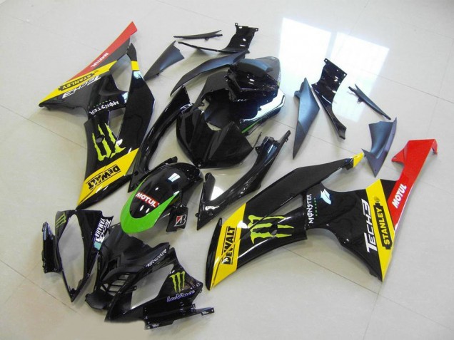 Carenagem Moto Yamaha YZF R6 2008-2016 - Amarelo Vermelho Preto Brilhante Verde Monstro Motul