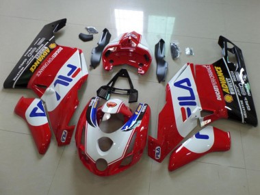 Carenagens Moto Ducati 749 999 2003-2004 - Branco Vermelho Azul Preto Brilhante Fila