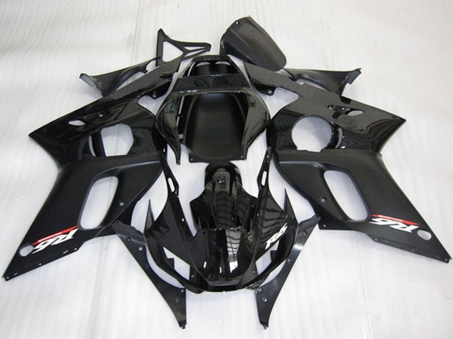 Carenagem Moto Yamaha YZF R6 1998-2002 - Preto Brilhante Preto Fosco