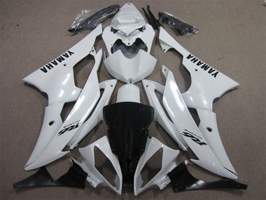 Carenagens Moto Yamaha YZF R6 2008-2016 - Branco Preto Decalques