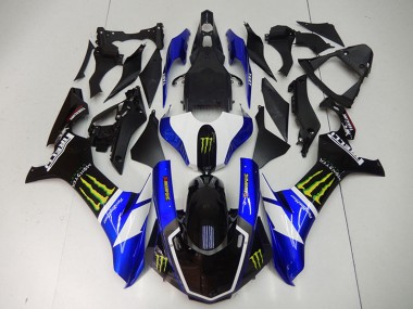 Carenagens Moto Yamaha YZF R1 2015-2019 - Azul Branco Preto Brilhante Verde Monstro