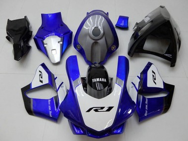 Carenagens Moto Yamaha YZF R1 2015-2019 - Branco Azul Preto Brilhante