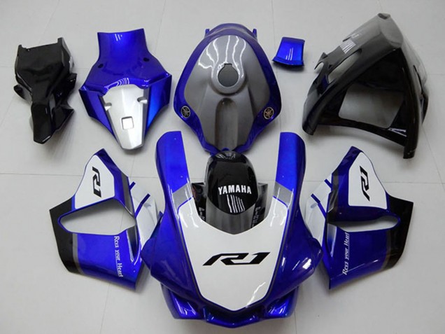 Carenagens Moto Yamaha YZF R1 2015-2019 - Branco Azul Preto Brilhante