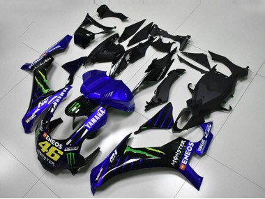 Carenagens Moto Yamaha YZF R1 2015-2019 - Azul Branco Preto Verde ENEOS Monstro M1 46