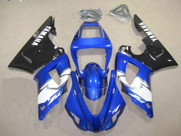 Carenagens Moto Yamaha YZF R1 1998-1999 - Azul Branco Preto Brilhante